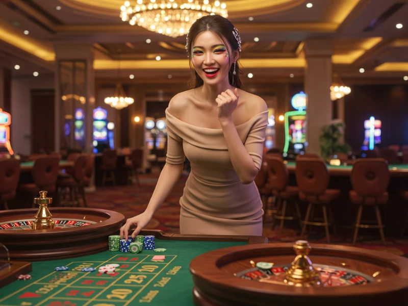 Spinning roulette wheel at 747 Live Casino.