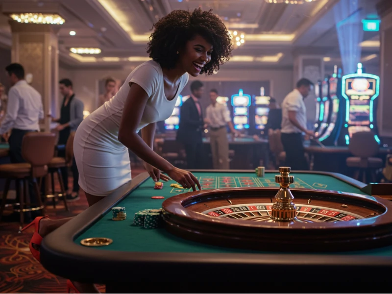 Player betting on roulette wheel at Jilibet Casino