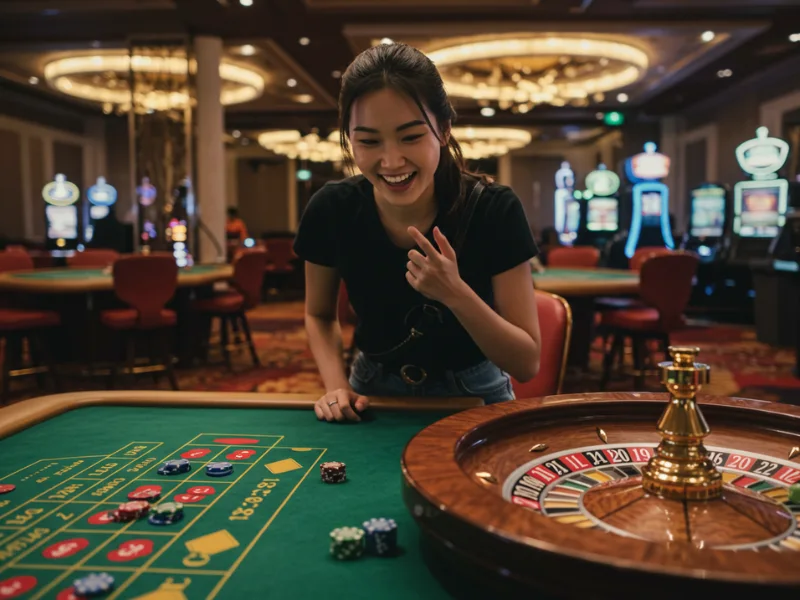 Roulette wheel spinning at Jiliko Casino with bets placed on the table