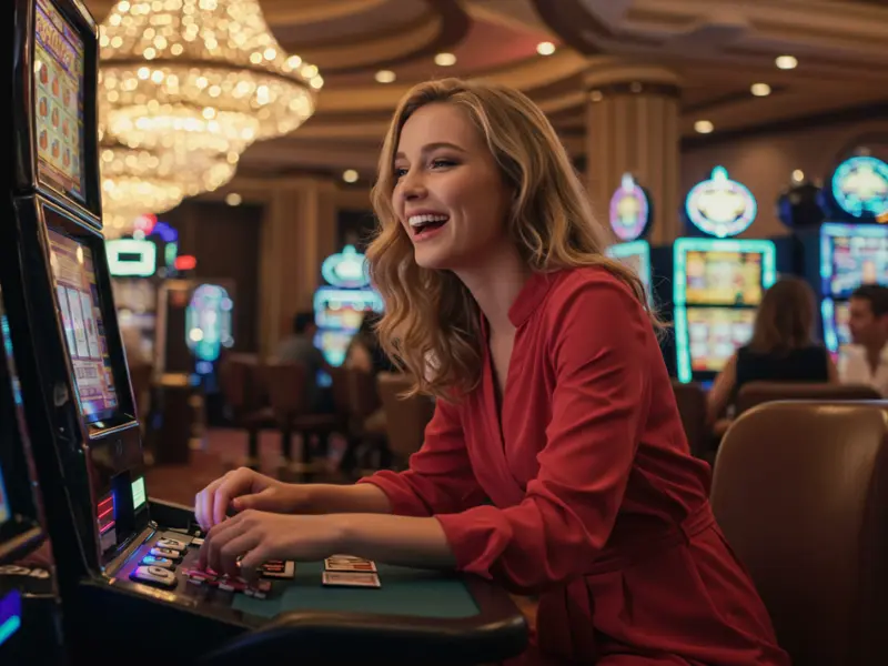 Pusoy App playing slot games with exciting reels and jackpots.