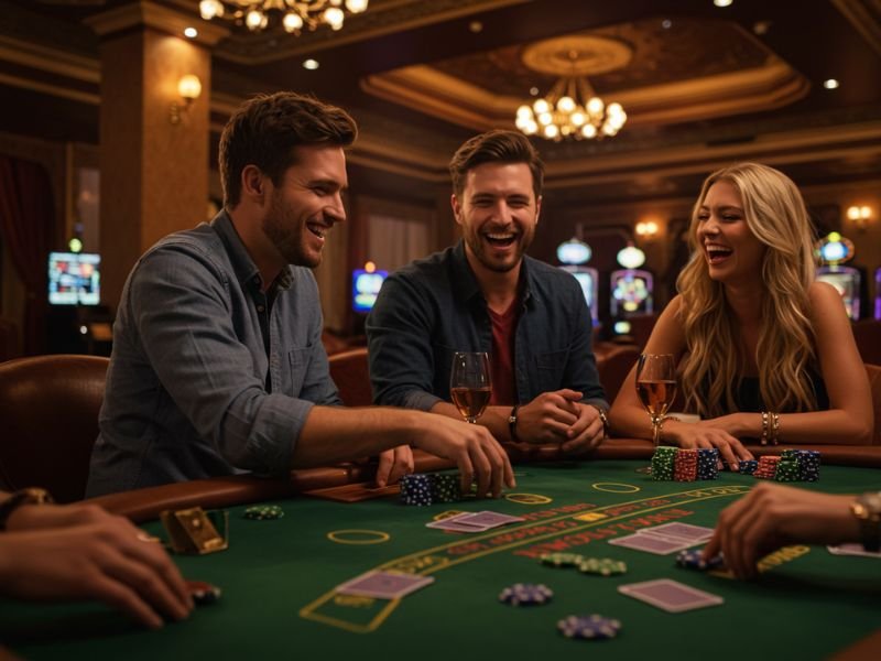 Smiling woman celebrating a big win at Ph-dream casino slot machine.

